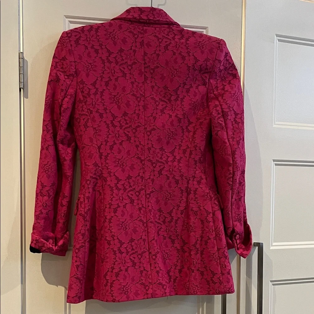 Zara Fuchsia Lace Blazer - Picture 3 of 4